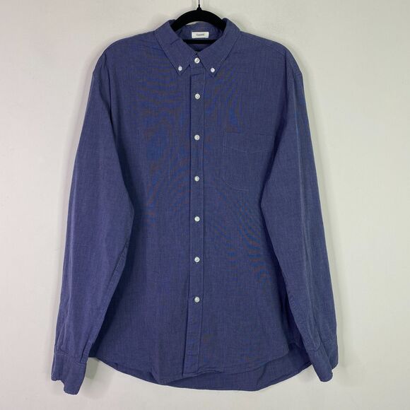 J. Crew Stretch Secret Wash Shirt End-on-End Organic Cotton Men's Size Large - Picture 7 of 7